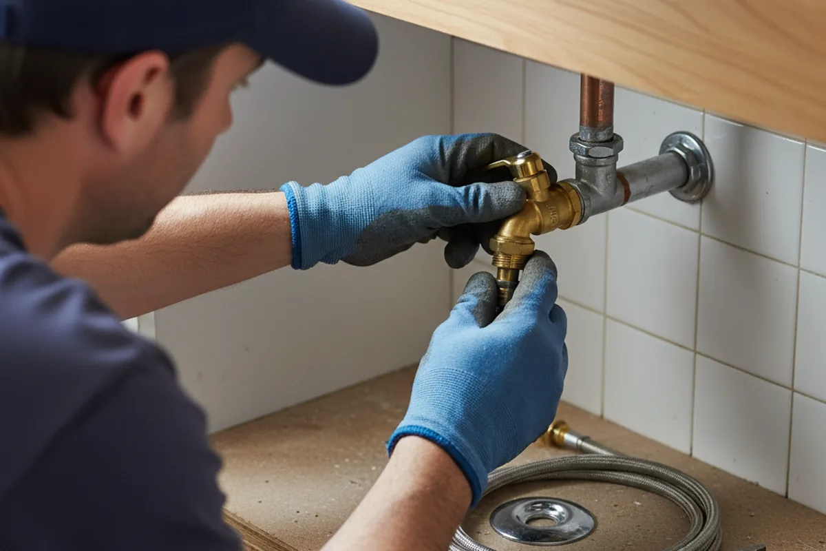 Shutoff valve and fitting work during Emergency Plumbing in Creedmoor